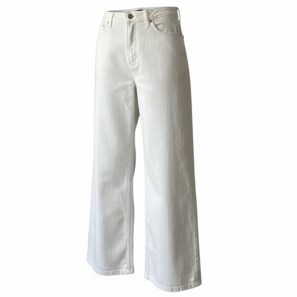 Banana Republic Wide Leg White Denim Pants - Picture 1 of 8